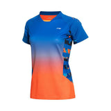 Li-Ning Women's Professional Badminton Shirts Quick Dry Li Ning Breathable Jersey Sports Athletic T-Shirt Lining Tops AAYK128