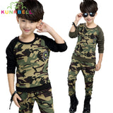 Boys Menino Cotton Camouflage Sports Suits Spring Kids Tracksuits