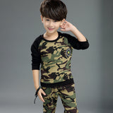 Boys Menino Cotton Camouflage Sports Suits Spring Kids Tracksuits
