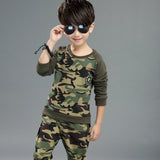Boys Menino Cotton Camouflage Sports Suits Spring Kids Tracksuits