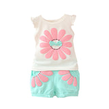 Toddler Baby Girl Sweet Clothing Set Sunflower