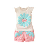 Toddler Baby Girl Sweet Clothing Set Sunflower