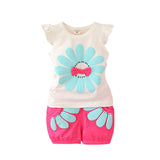 Toddler Baby Girl Sweet Clothing Set Sunflower