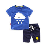 Kids Blue Cloth Set Casual t Shirt+Pant