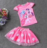 Children Clothing Sets Little pony T-Shirt+Tulle Tutu Skirt 2pcs