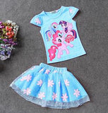 Children Clothing Sets Little pony T-Shirt+Tulle Tutu Skirt 2pcs
