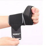 AOLIKES 2 Pcs/lot Sports Wrist Bands Wrist Support Strap Wraps Hand Sprain Recovery Wristband For Cycling Tennis Gym Accessories
