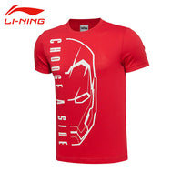 Li-Ning Men's Summer O-Neck Running T-Shirts Li Ning Male Breathable Short-Sleeve Fitness T Shirt GHSL067