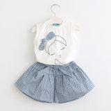 Menoea 2017 Brand Children Clothes Fashion Style Kids Girls Clothing Sets Summer New short Sleeve T-Shirt+Pant Dress 2Pcs