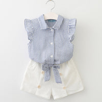 Menoea 2017 Brand Children Clothes Fashion Style Kids Girls Clothing Sets Summer New short Sleeve T-Shirt+Pant Dress 2Pcs