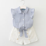 Menoea 2017 Brand Children Clothes Fashion Style Kids Girls Clothing Sets Summer New short Sleeve T-Shirt+Pant Dress 2Pcs