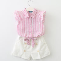 Menoea 2017 Brand Children Clothes Fashion Style Kids Girls Clothing Sets Summer New short Sleeve T-Shirt+Pant Dress 2Pcs