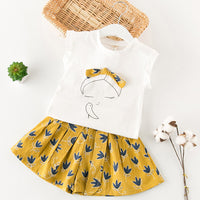 Menoea 2017 Brand Children Clothes Fashion Style Kids Girls Clothing Sets Summer New short Sleeve T-Shirt+Pant Dress 2Pcs