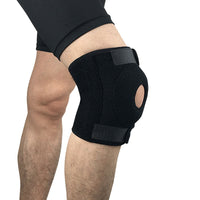 1 Piece Adjustable Elastic Knee Protector Football Volleyball Sports Knee Pad Hole Breathable Kneepads Sport Accessories Black