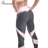 Simenual 2017 Hot sale patchwork heart hip leggings sportswear for women bodybuilding grey slim sexy legging female pants sale