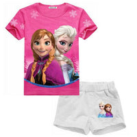 Summer Girls Sport Suit Fashion MOANA Girls Clothes Sets For Children Clothing Sets Short Sleeve Kids Clothes 3 4 5 6 7 8 Years