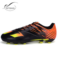APTESOL FG Football Shoes For Men Kids Outdoor Sport Long Spikes Lawn Soccerway Boots Training Football Boots Soccer Shoes