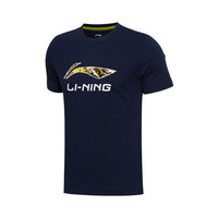 Li-Ning Men's Summer 100% Cotton Training T-shirts Sweat Absorbed Breathable Jersey LiNing Short Fitness Sports Tops Tee AHSM173