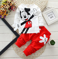 Boys/Girls Clothing Sets Cotton Mickey Minnie Cartoon T-shirt And Pants