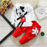 Boys/Girls Clothing Sets Cotton Mickey Minnie Cartoon T-shirt And Pants