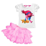 Children's Clothing Sets Summer Trolls Tracksuits For Girls Sport Suit Christmas Costume For Kids Clothes Sets 3 4 5 6 7 8 Years