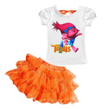 Children's Clothing Sets Summer Trolls Tracksuits For Girls Sport Suit Christmas Costume For Kids Clothes Sets 3 4 5 6 7 8 Years