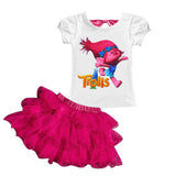 Children's Clothing Sets Summer Trolls Tracksuits For Girls Sport Suit Christmas Costume For Kids Clothes Sets 3 4 5 6 7 8 Years