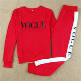 Women Two Piece Set Vogue Sportswear Suit Casual Tracksuit Long Sleeve Sporting Outfit