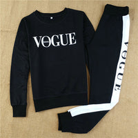 Women Two Piece Set Vogue Sportswear Suit Casual Tracksuit Long Sleeve Sporting Outfit