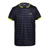 Li-Ning Men's Professional Badminton T-Shirts AT DRY Short Sleeves Breathable Tee Li Ning Tennis Shirt LINING Sports Top AAYM143