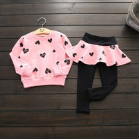 Toddler Girls Clothing Sets 2017 Autumn Winter Children Girls Clothes T-shirt+Pants Christmas Outfits Kids Girls Sport Suit