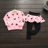 Toddler Girls Clothing Sets 2017 Autumn Winter Children Girls Clothes T-shirt+Pants Christmas Outfits Kids Girls Sport Suit