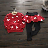 Toddler Girls Clothing Sets 2017 Autumn Winter Children Girls Clothes T-shirt+Pants Christmas Outfits Kids Girls Sport Suit