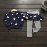 Toddler Girls Clothing Sets 2017 Autumn Winter Children Girls Clothes T-shirt+Pants Christmas Outfits Kids Girls Sport Suit