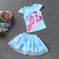 LZH Children Girls Clothing Sets 2017 Summer Girls Clothes T-Shirt+Skirt Outfits Christmas Costume Kids Clothes Girls Sport Suit