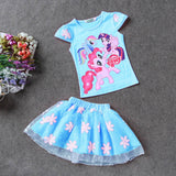 LZH Children Girls Clothing Sets 2017 Summer Girls Clothes T-Shirt+Skirt Outfits Christmas Costume Kids Clothes Girls Sport Suit