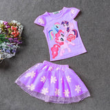 LZH Children Girls Clothing Sets 2017 Summer Girls Clothes T-Shirt+Skirt Outfits Christmas Costume Kids Clothes Girls Sport Suit