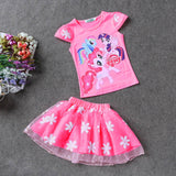 LZH Children Girls Clothing Sets 2017 Summer Girls Clothes T-Shirt+Skirt Outfits Christmas Costume Kids Clothes Girls Sport Suit