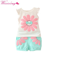 Toddler Baby Girl Sweet Clothing Set Sunflower